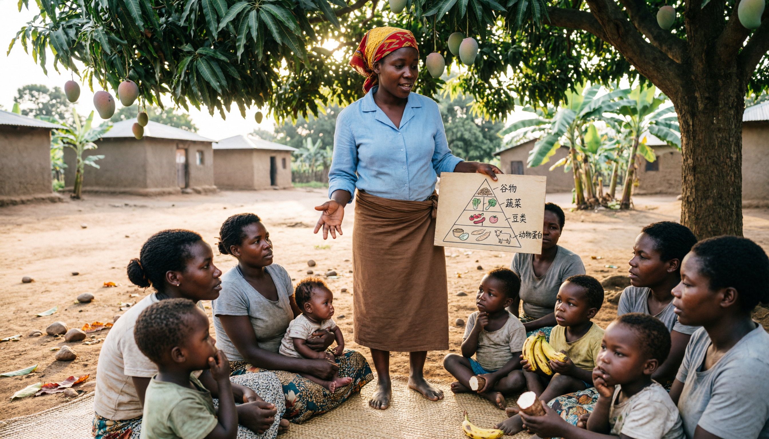 Public Health - Community health worker with mothers and children