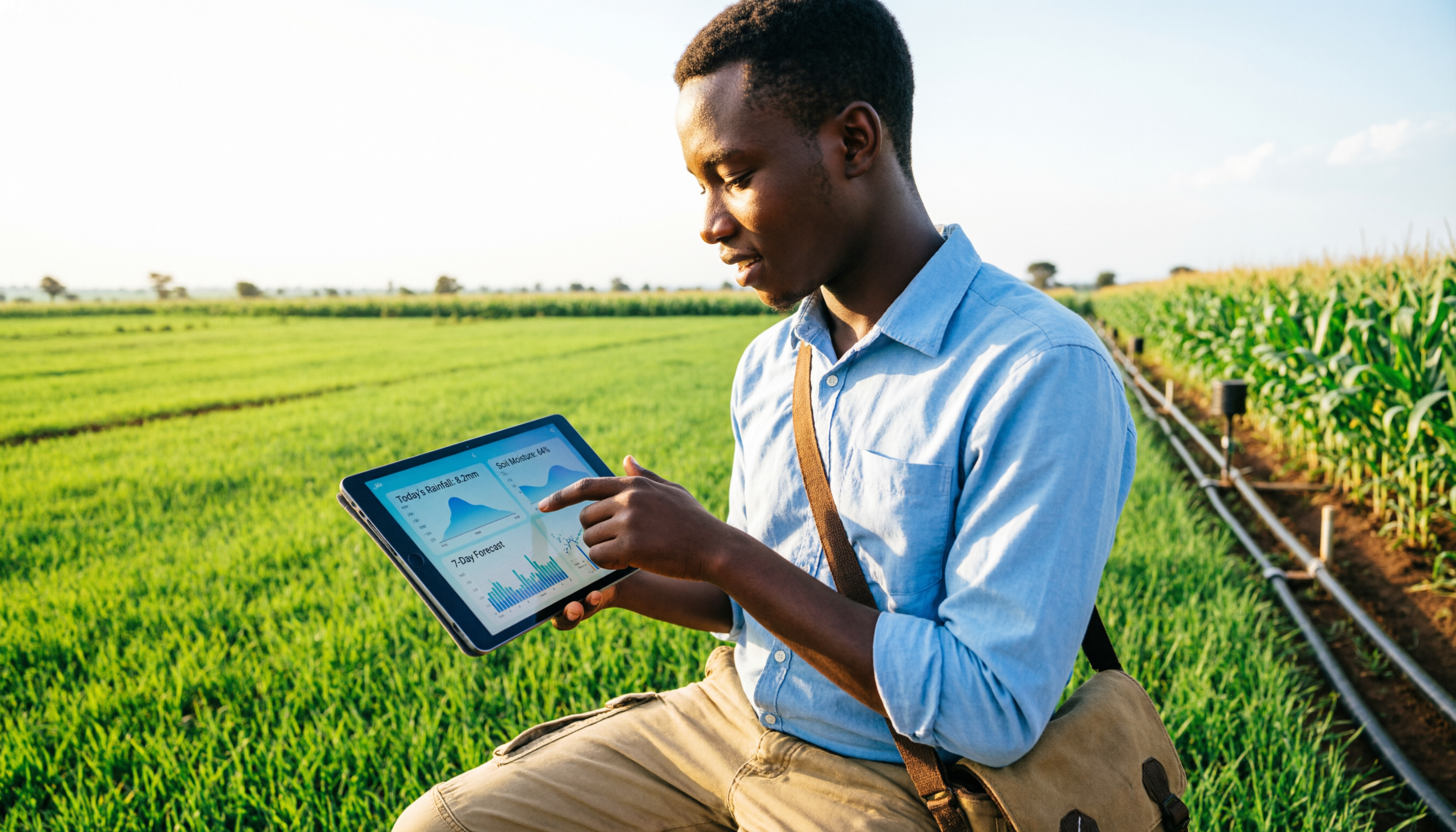 Technologies and Innovation - Youth using tablet in field